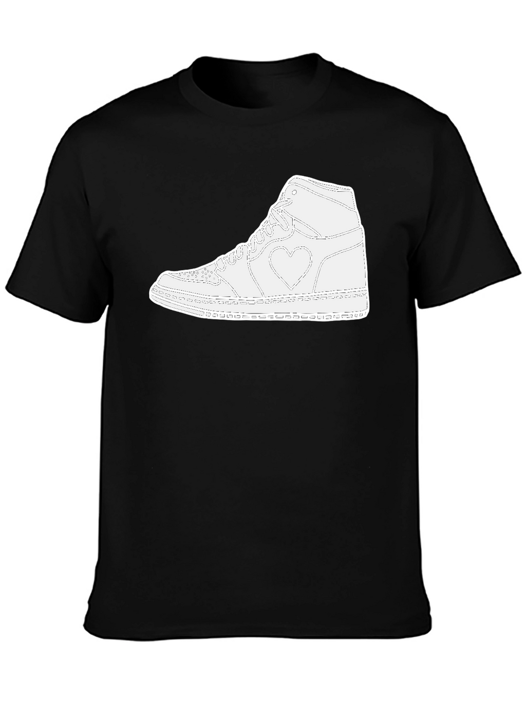 Heart Sneaker Graphic Tee - Black