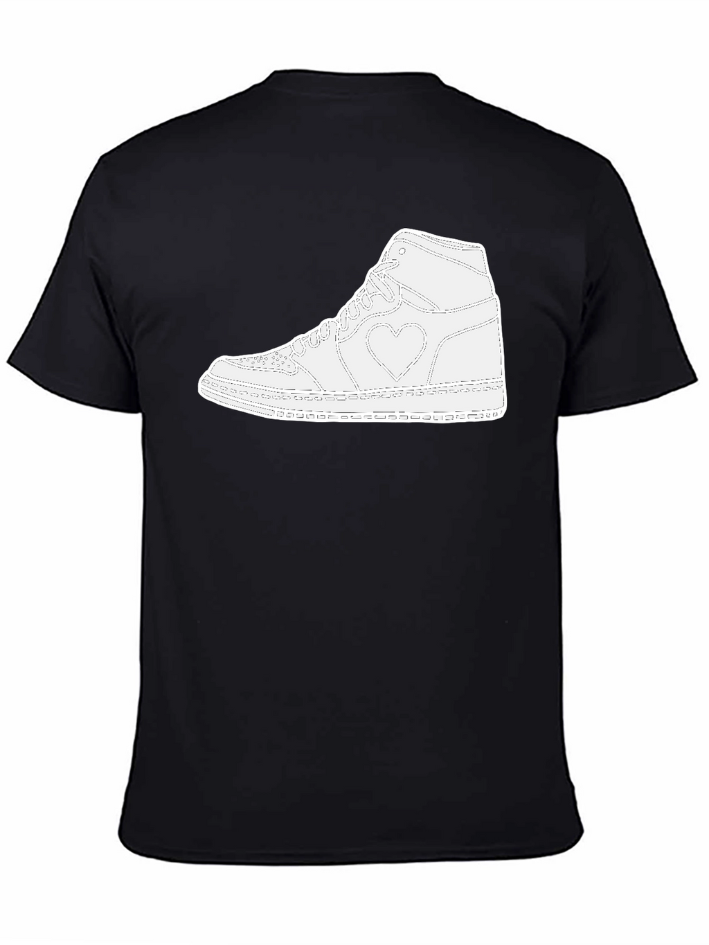 Heart Sneaker Graphic Tee - Black