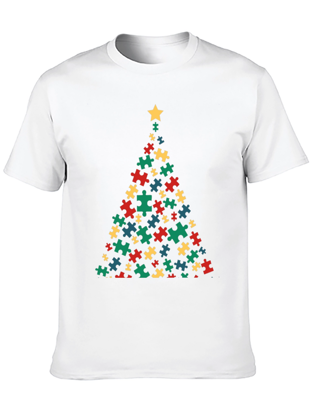 Puzzle Piece Christmas Tree T-Shirt