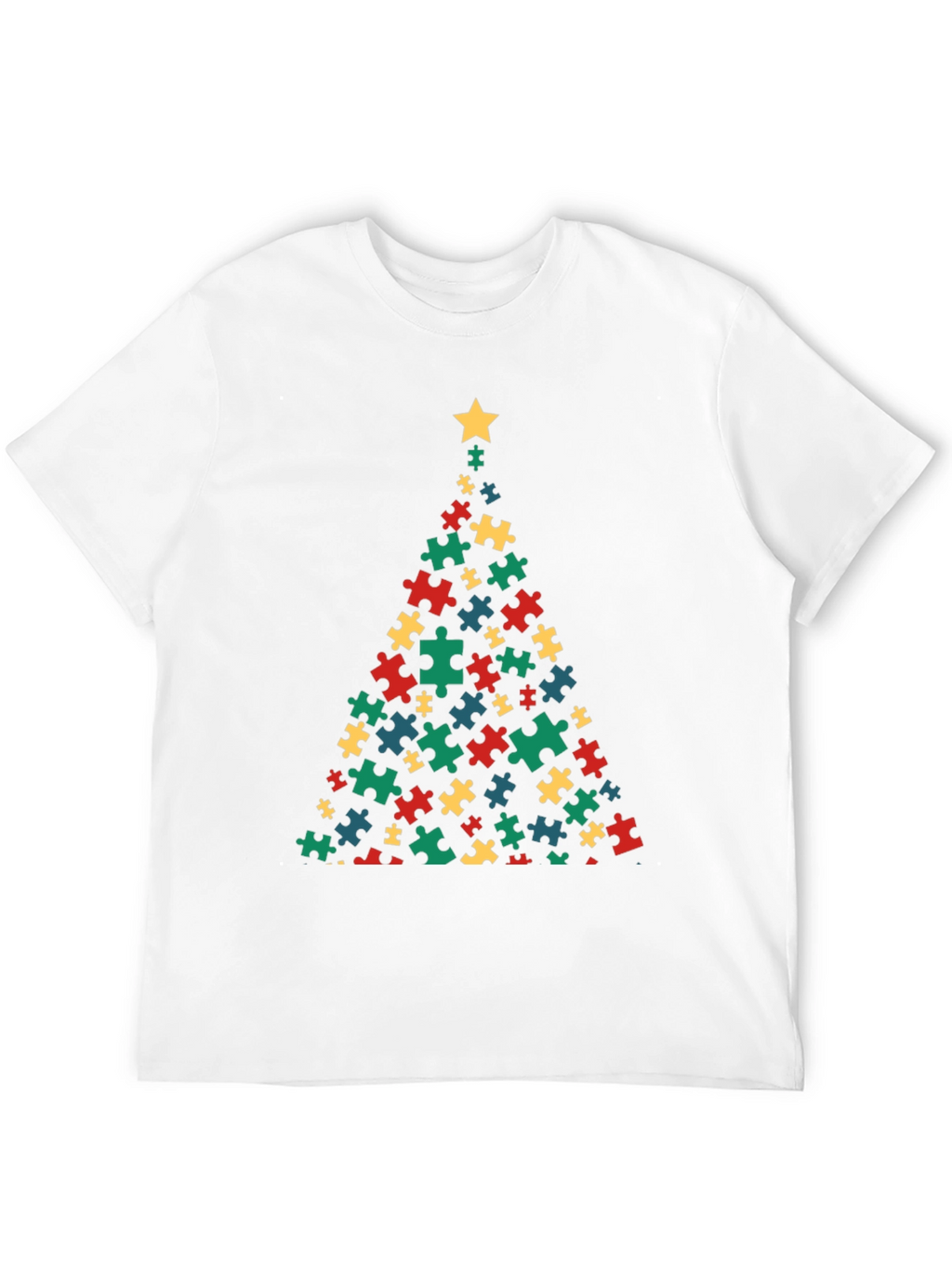 Puzzle Piece Christmas Tree T-Shirt