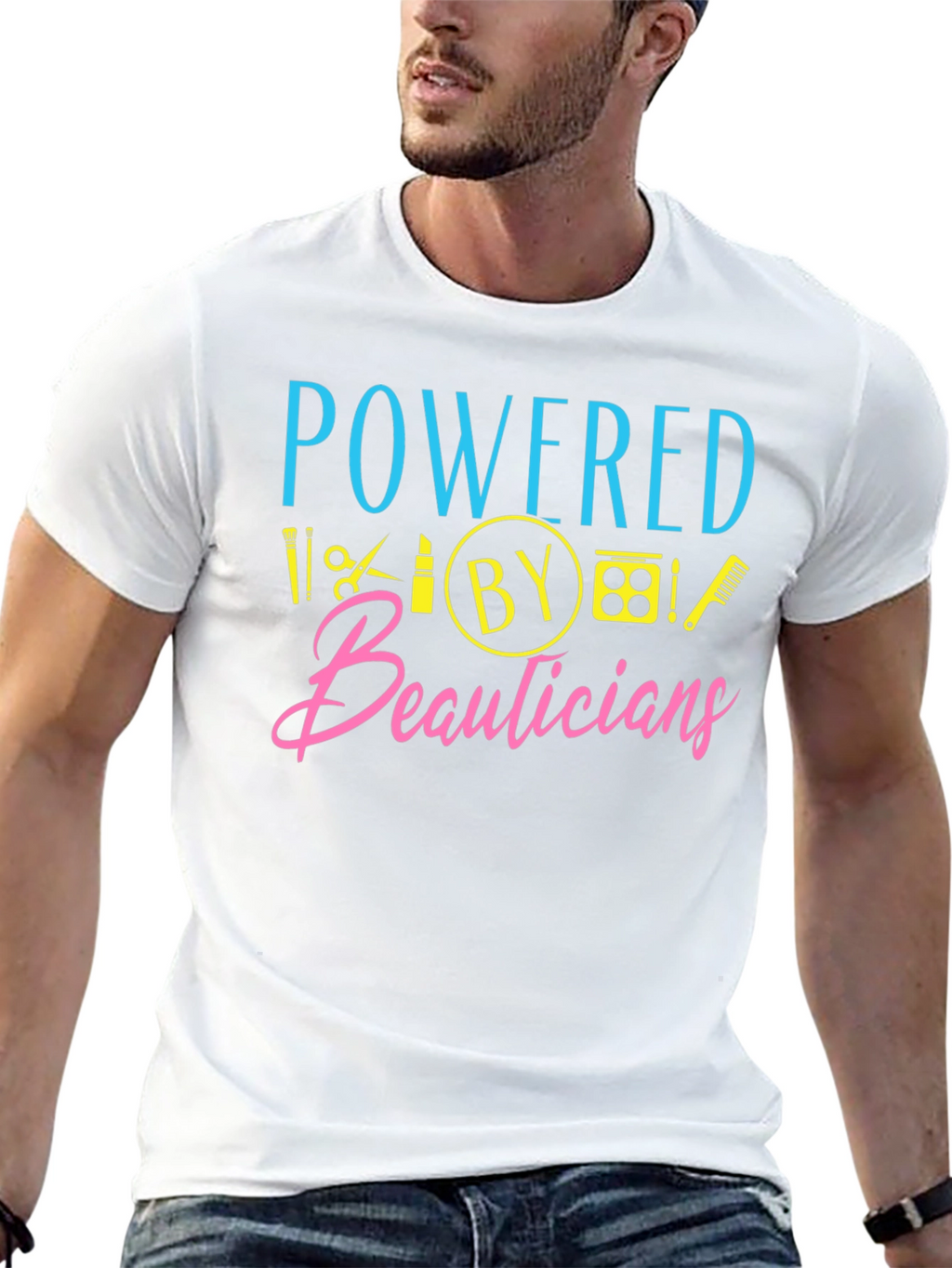 Powered By Beauticians Graphic Tee - Black