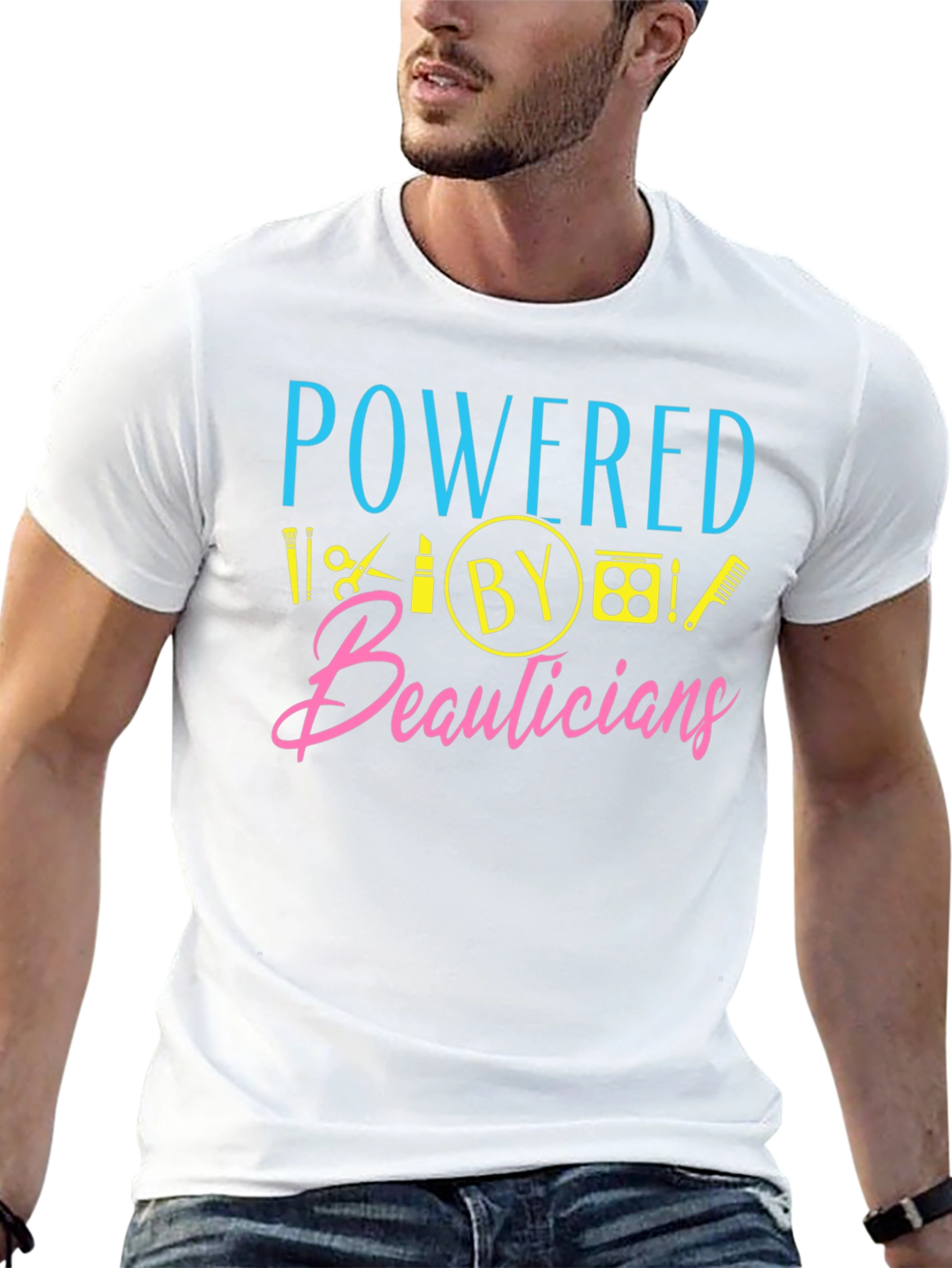 Powered By Beauticians Graphic Tee - Black