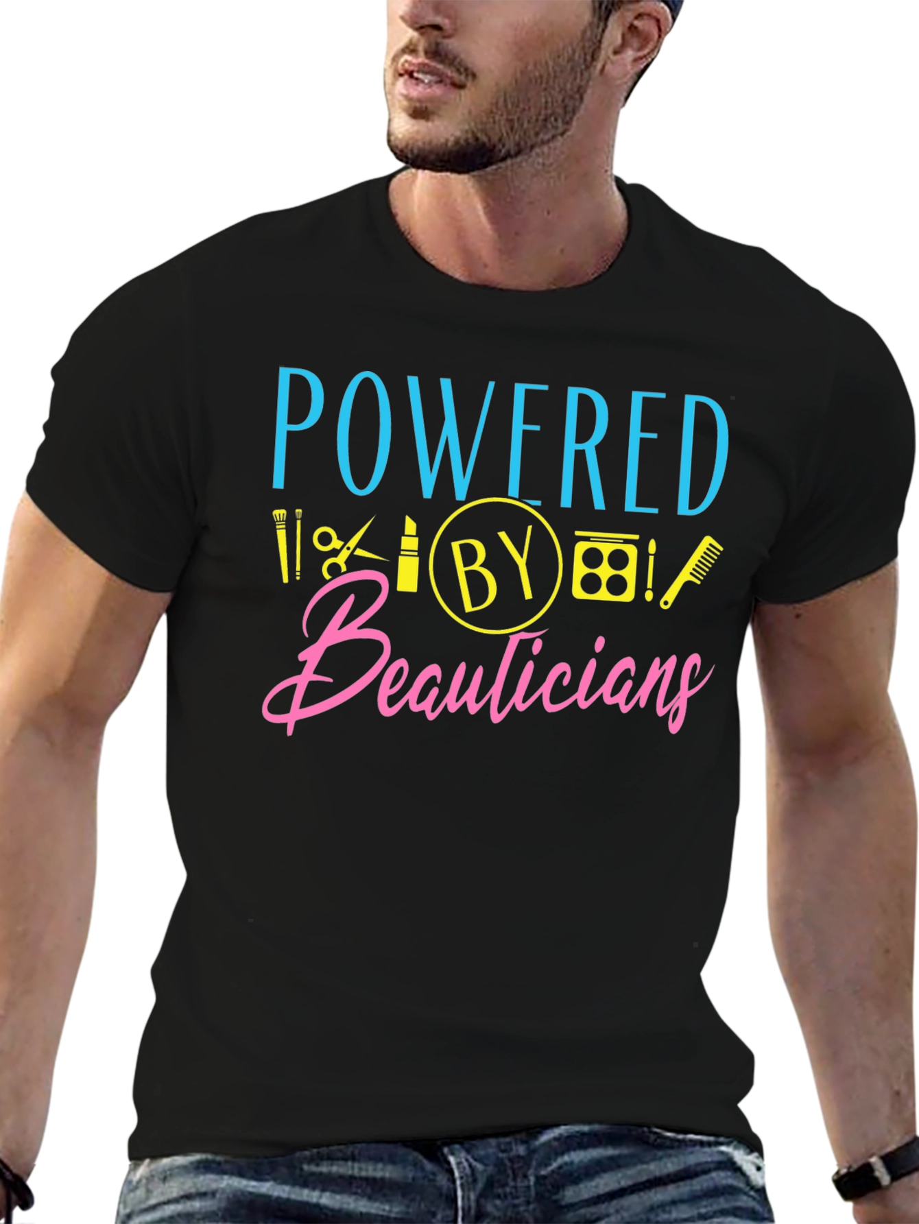Powered By Beauticians Graphic Tee - Black