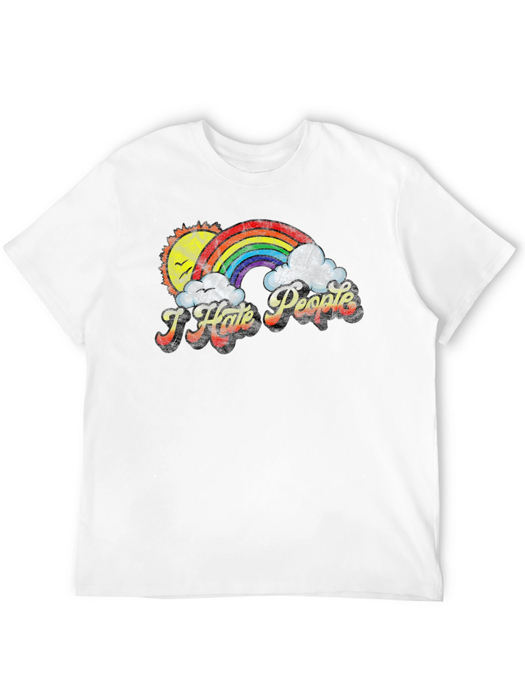 I Hate People Rainbow T-Shirt - Funny Graphic Tee