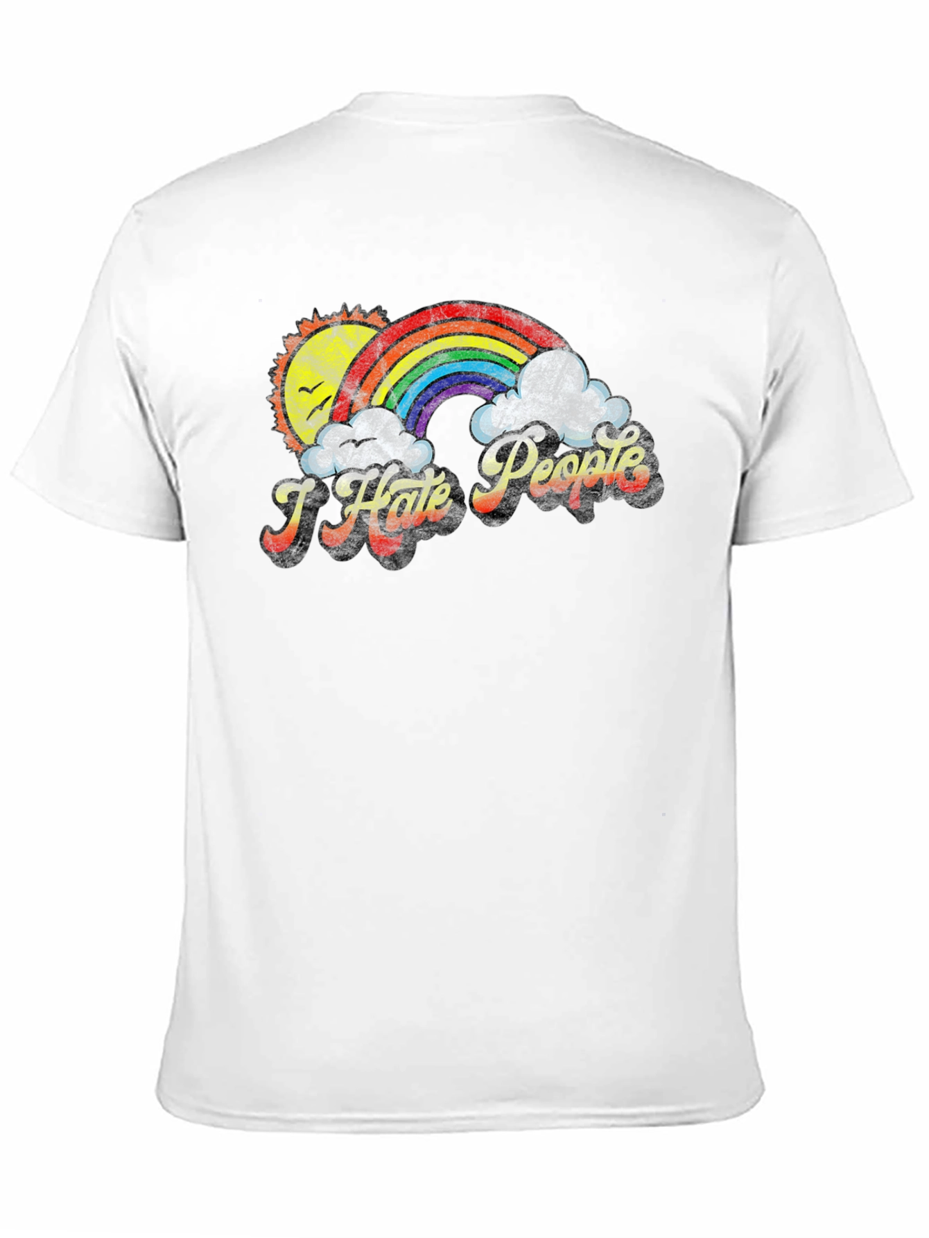 I Hate People Rainbow T-Shirt - Funny Graphic Tee