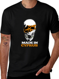 Cyprus Flag Skull T-Shirt - Made in Cyprus