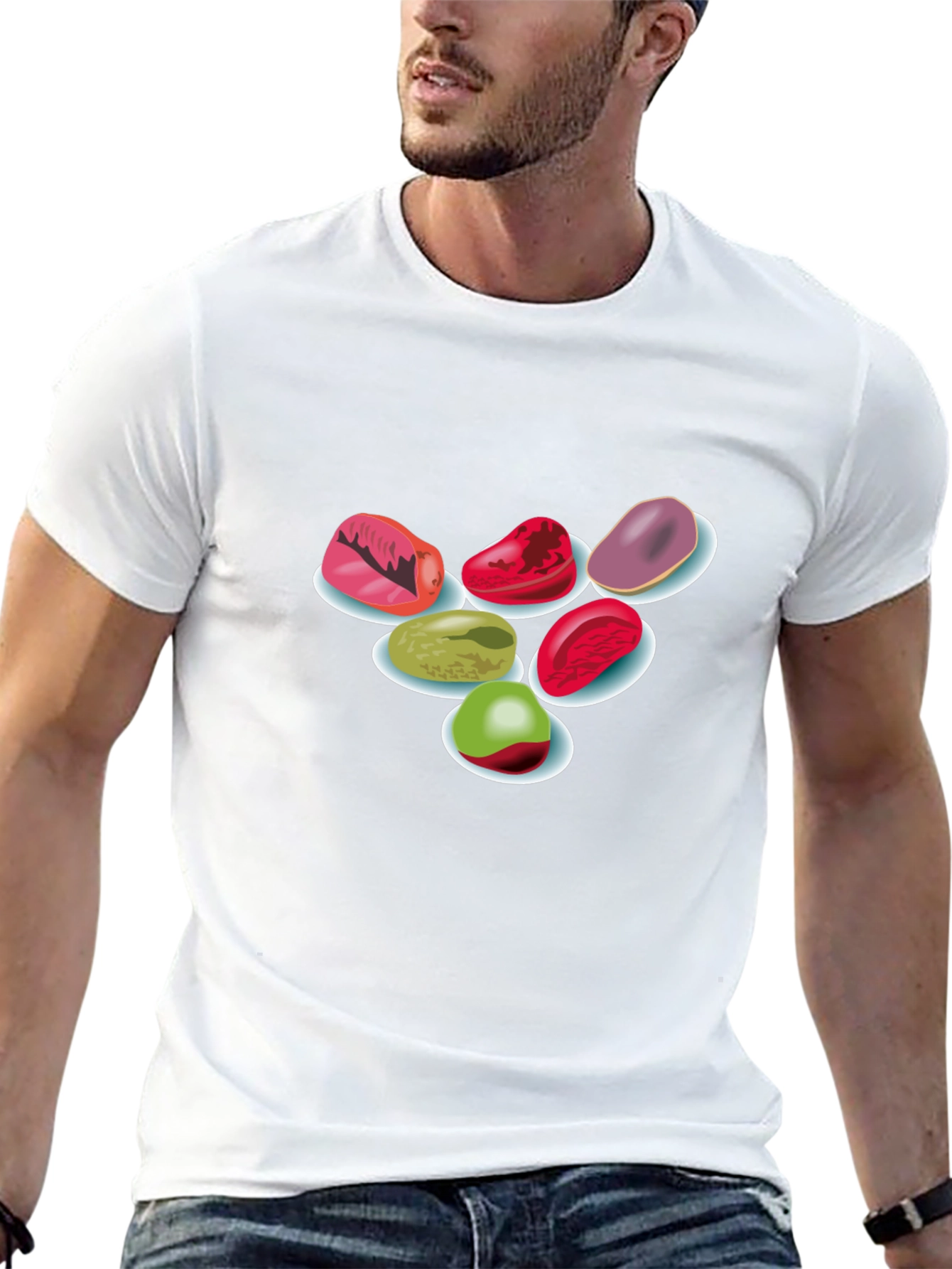 Candy Gems Black T-Shirt