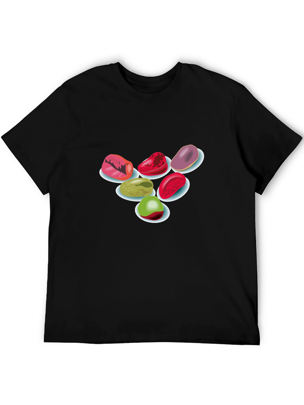 Candy Gems Black T-Shirt
