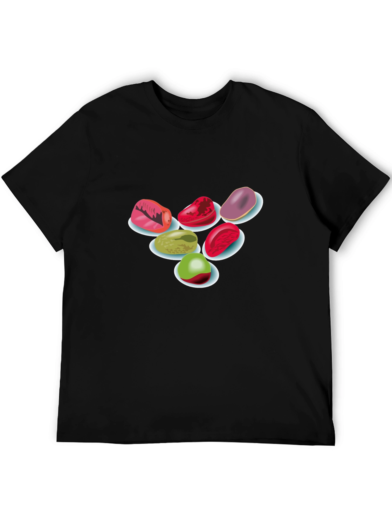 Candy Gems Black T-Shirt
