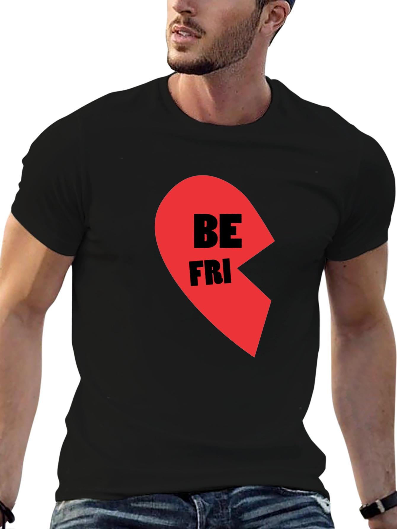 Best Friends Half Heart Graphic Tee