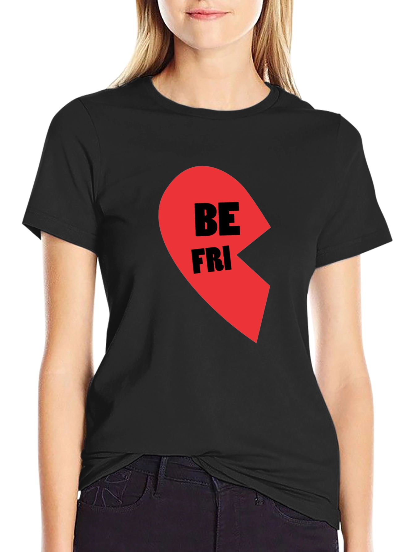 Best Friends Half Heart Graphic Tee