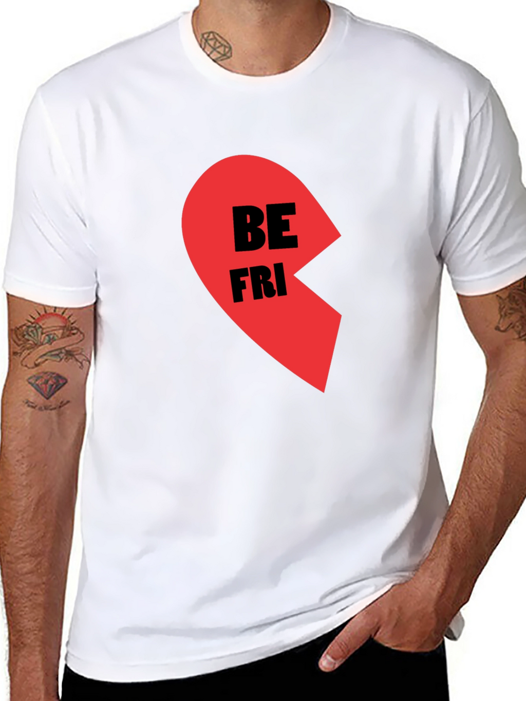 Best Friends Half Heart Graphic Tee