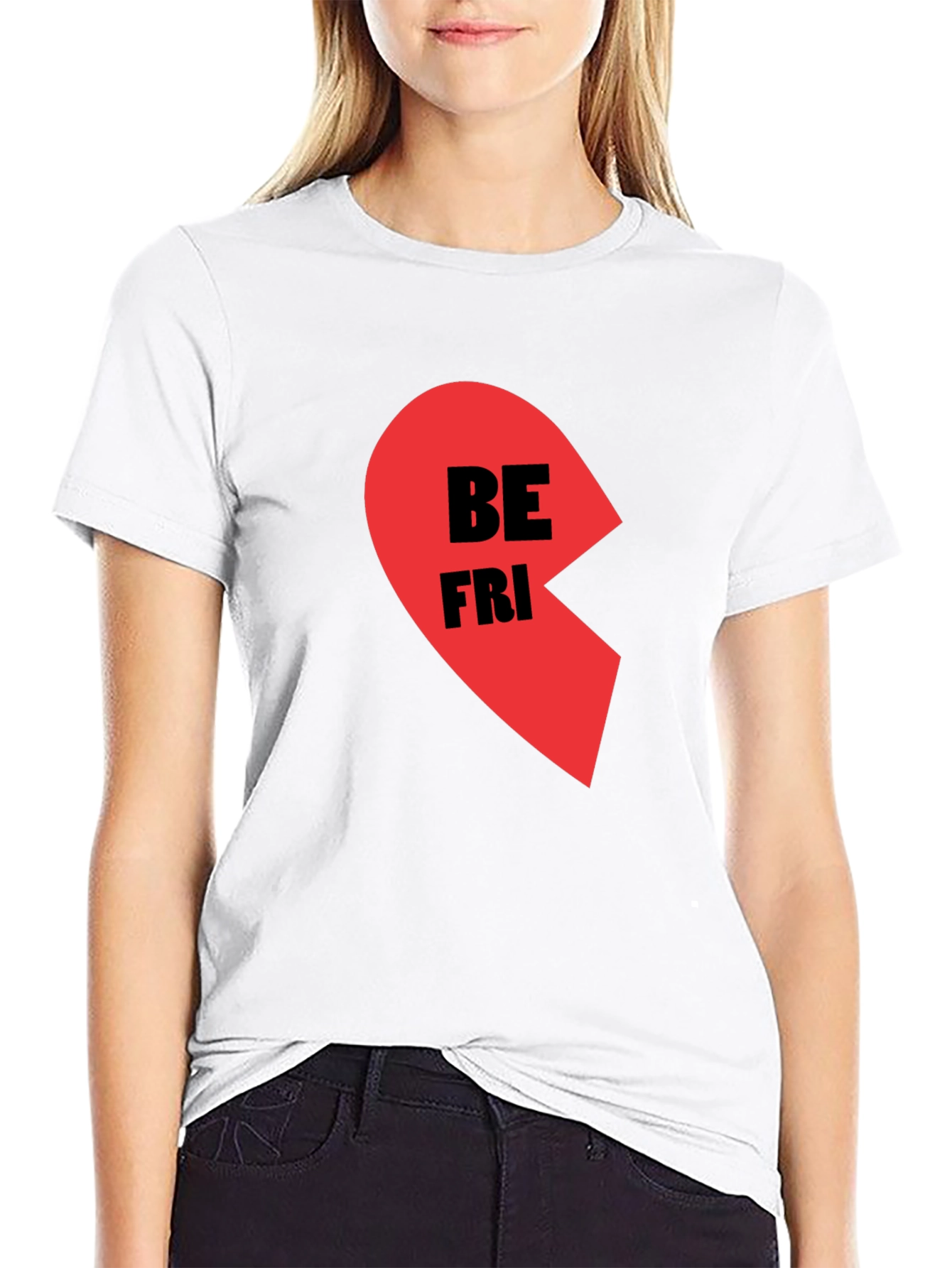 Best Friends Half Heart Graphic Tee