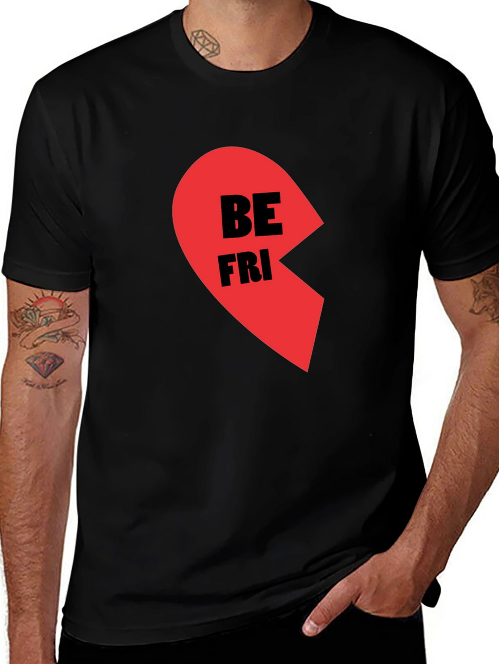 Best Friends Half Heart Graphic Tee