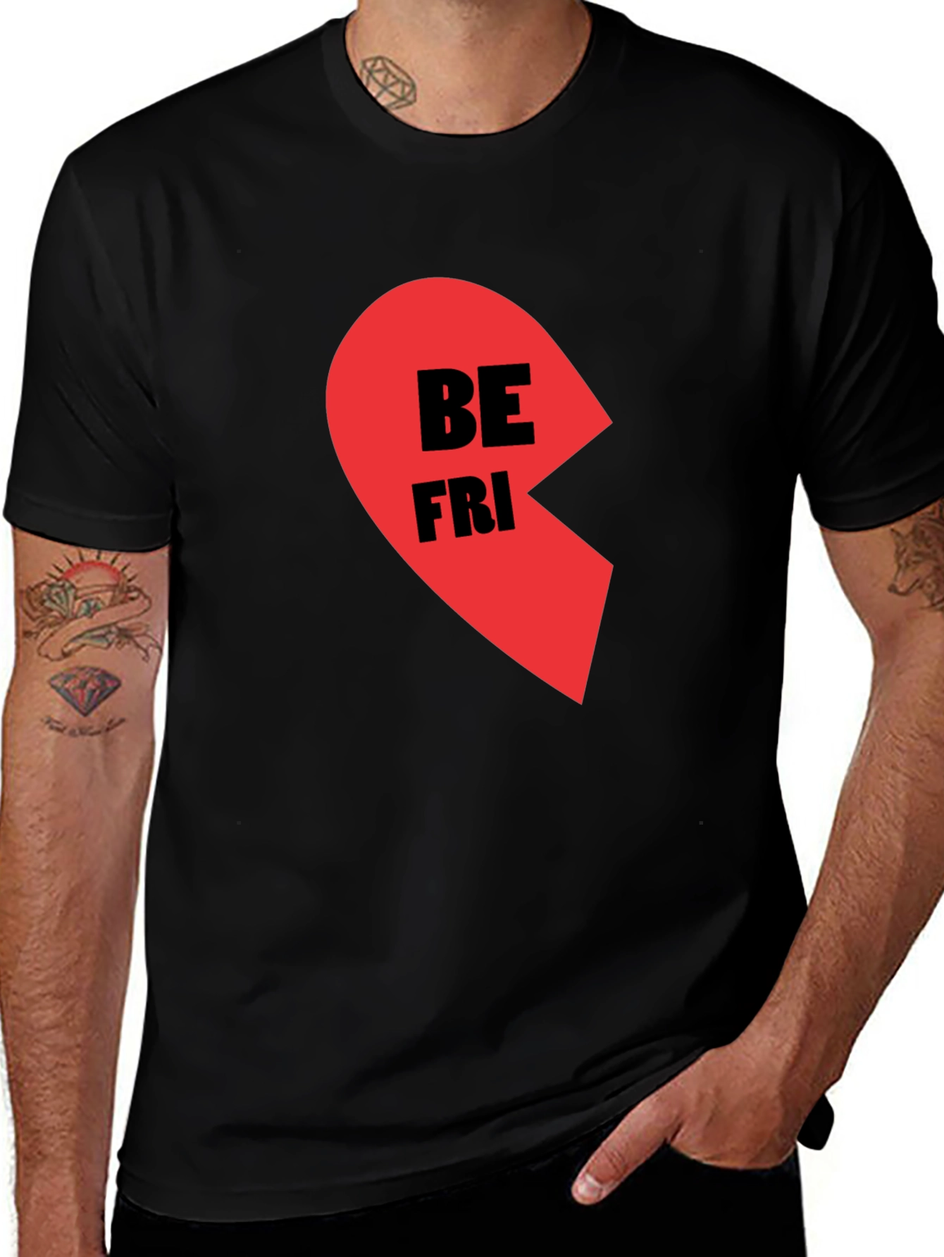 Best Friends Half Heart Graphic Tee
