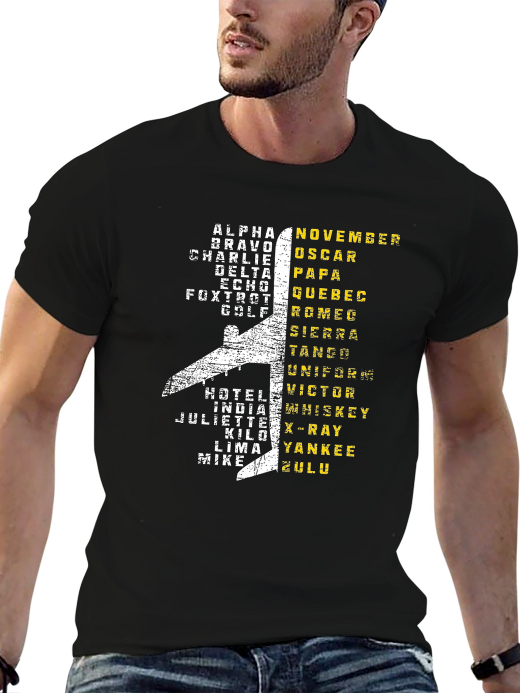 Aviation Alphabet Pilot T-Shirt - Airplane Design