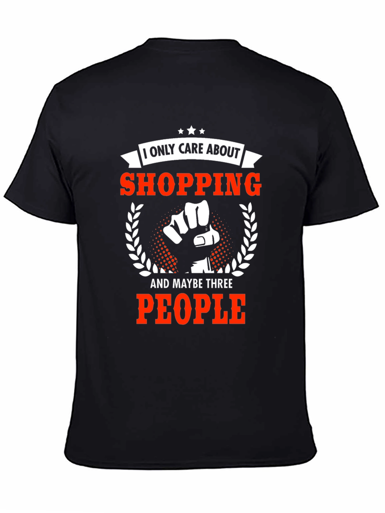 Funny Shopping T-Shirt - I Only Care About Shopping
