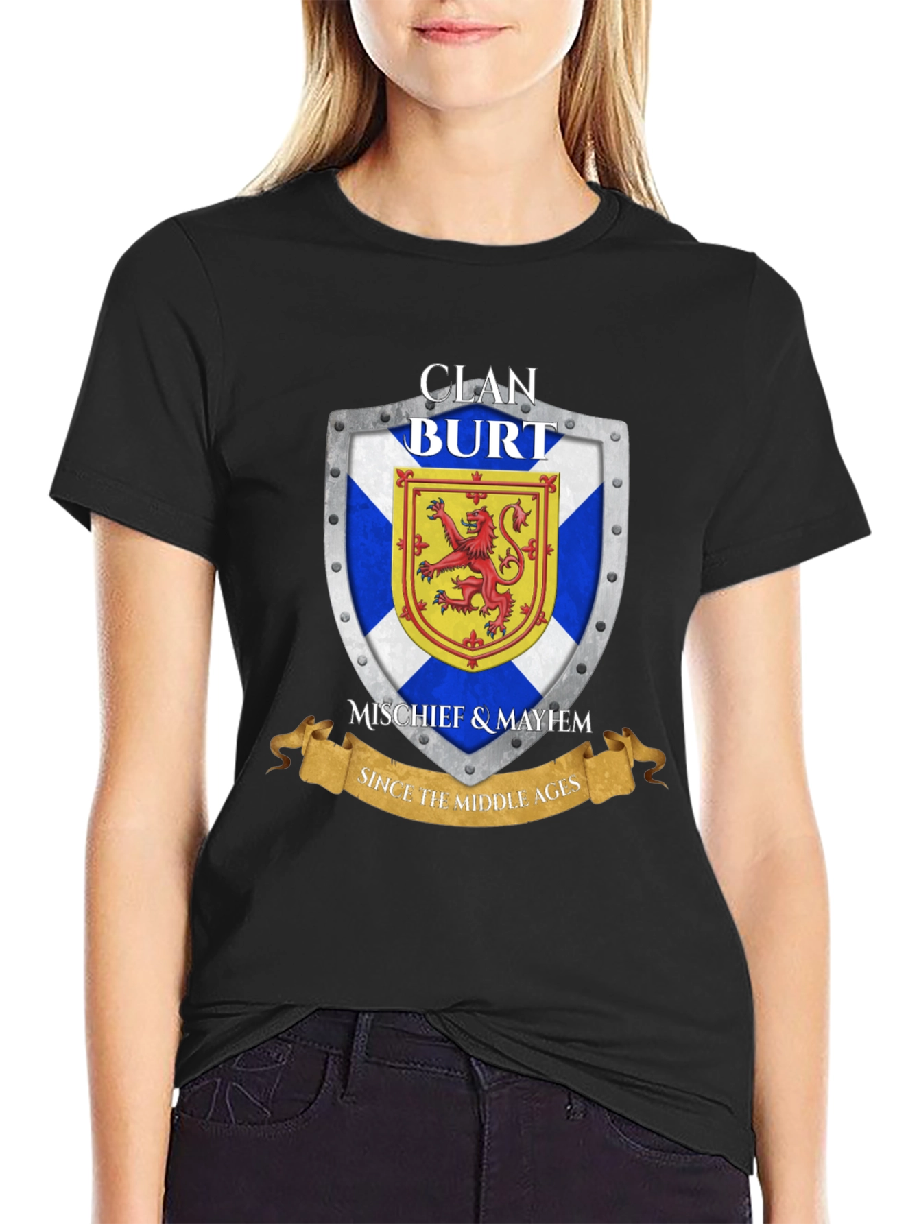 Clan Burt Shield T-Shirt - Scottish Pride