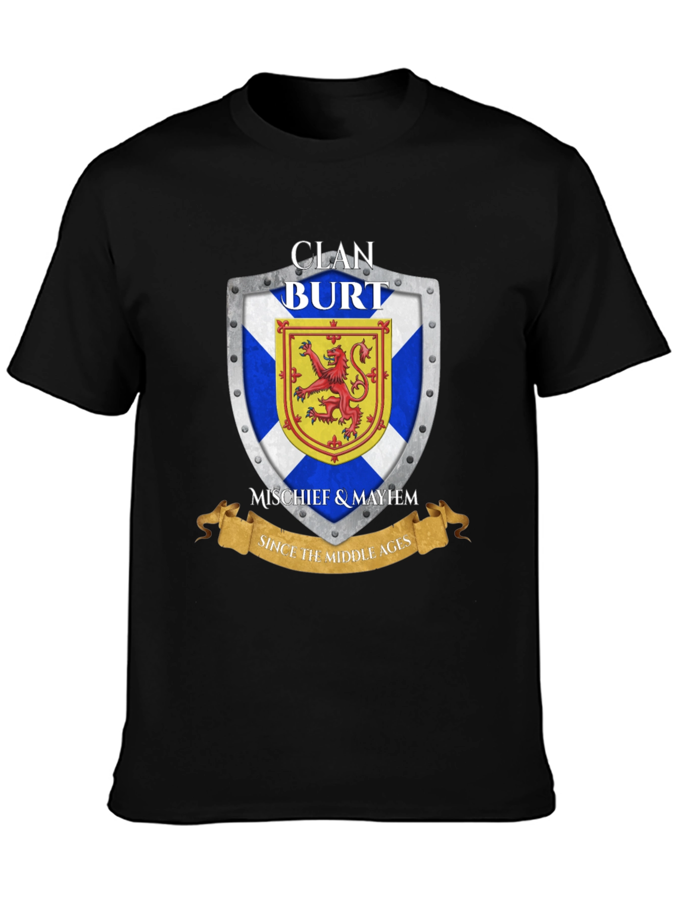 Clan Burt Shield T-Shirt - Scottish Pride