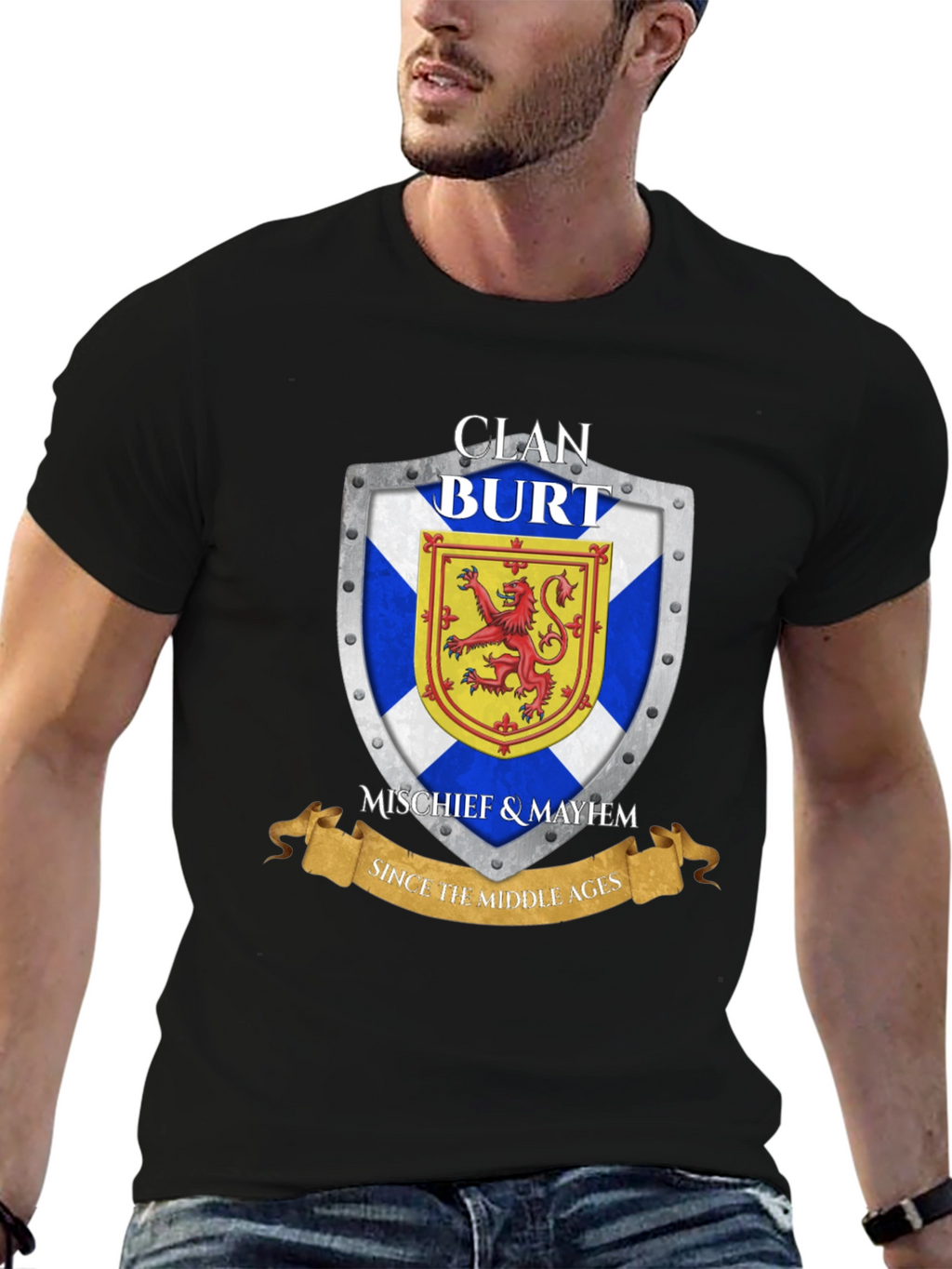 Clan Burt Shield T-Shirt - Scottish Pride