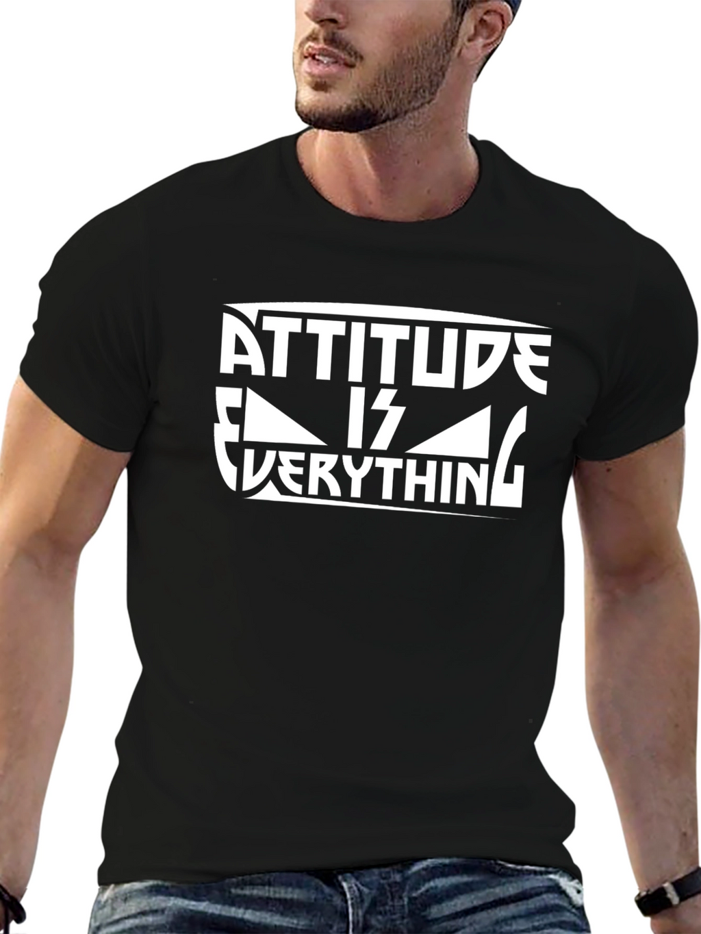 Attitude is Everything Black Graphic Tee