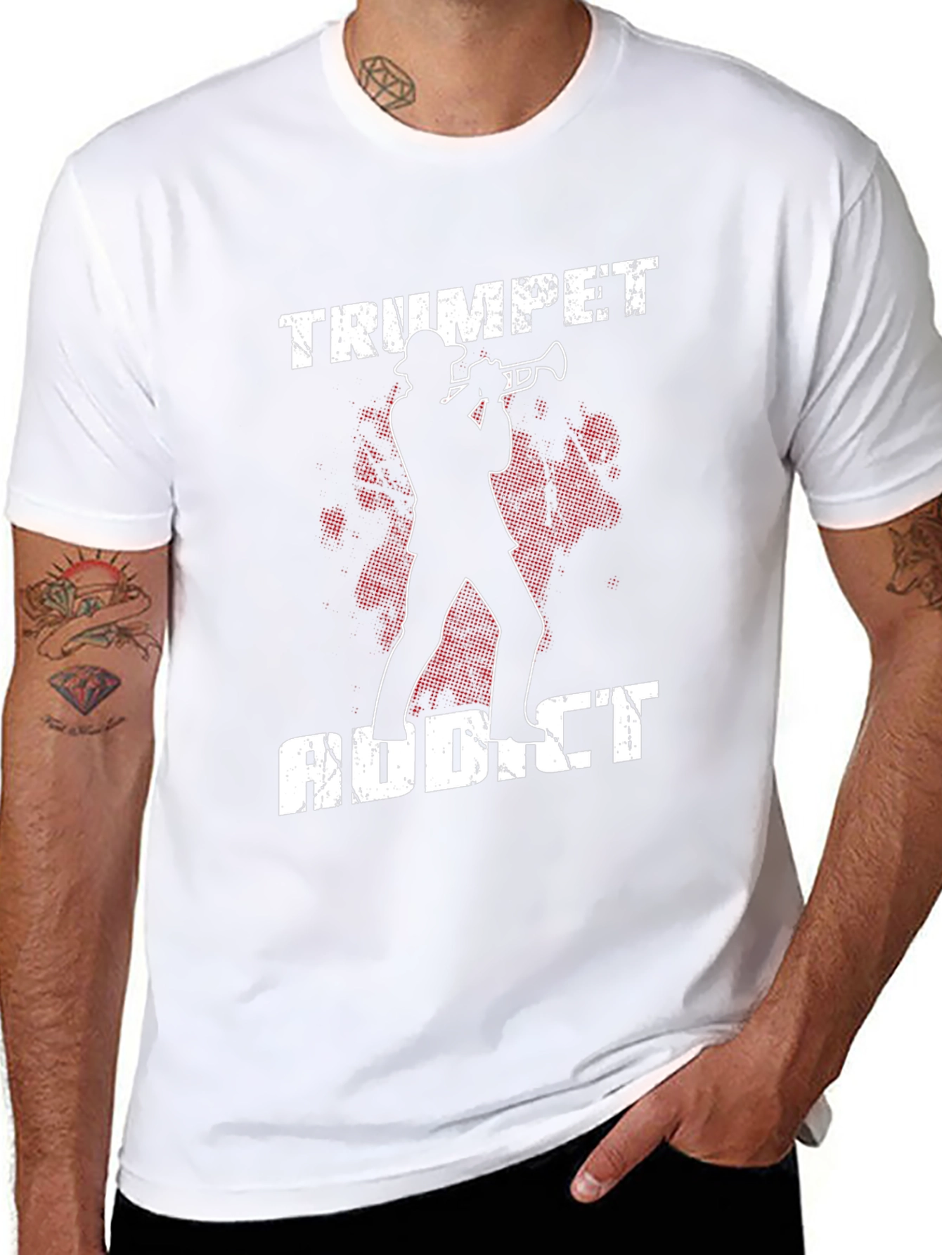 Trumpet Addict Graphic T-Shirt Musician Tee