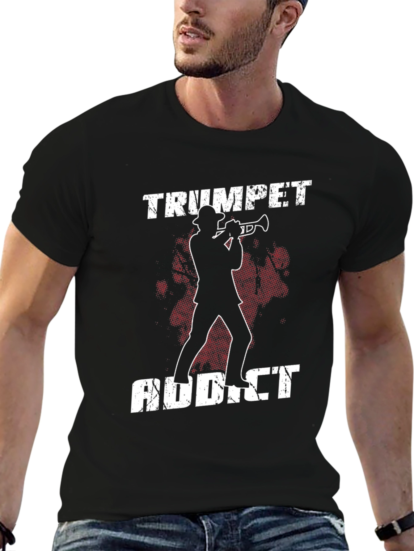 Trumpet Addict Graphic T-Shirt Musician Tee