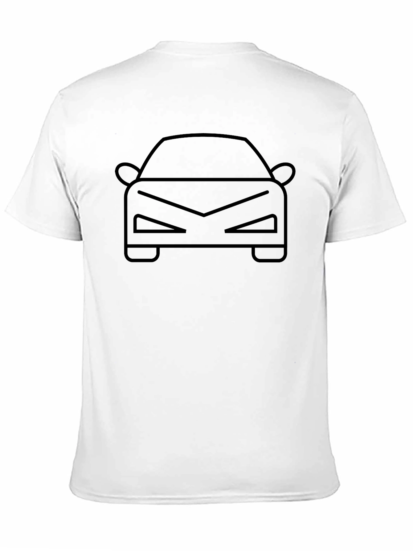 Cool Car Outline T-Shirt - Black