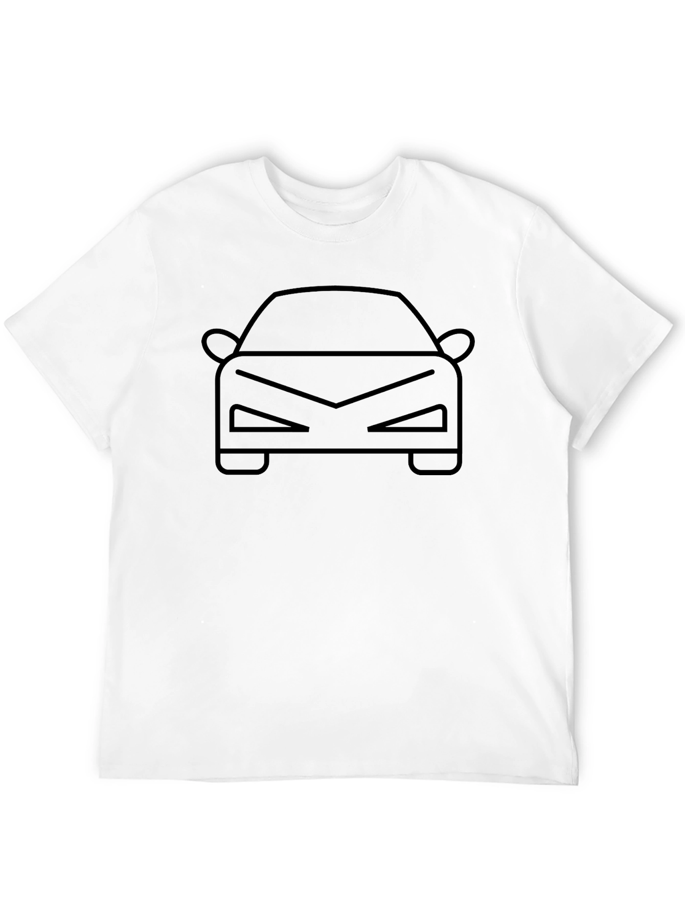 Cool Car Outline T-Shirt - Black
