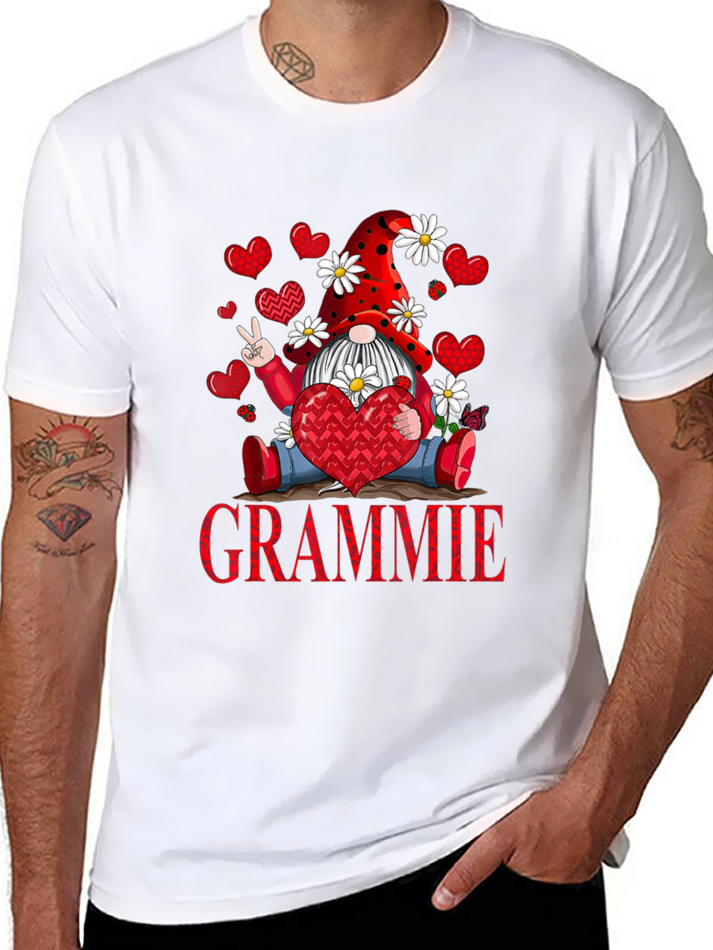 Grammie Valentines Day Gnome T-Shirt