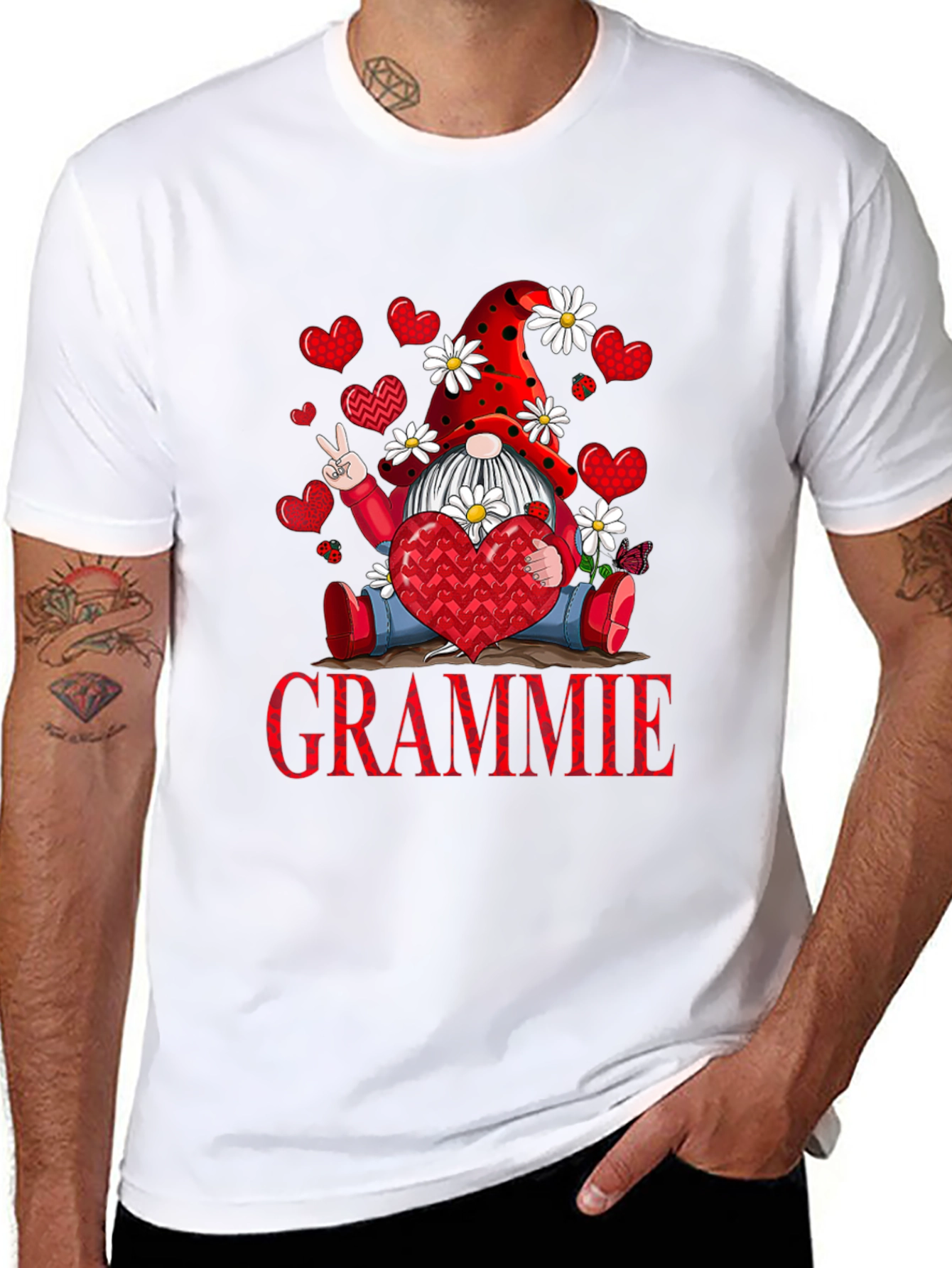 Grammie Valentines Day Gnome T-Shirt
