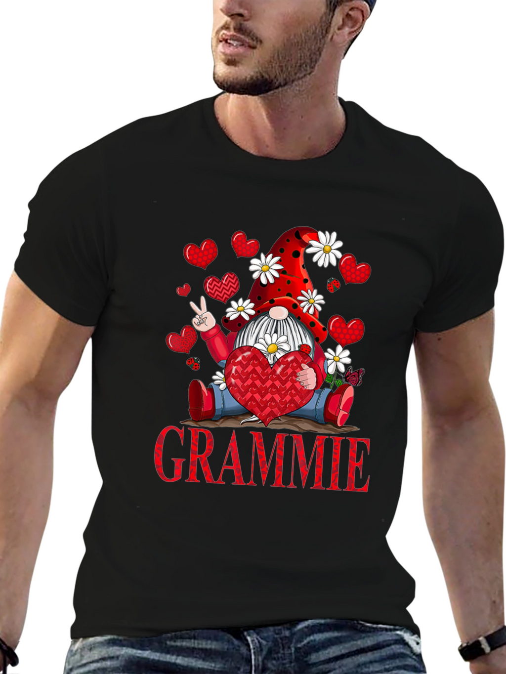 Grammie Valentines Day Gnome T-Shirt
