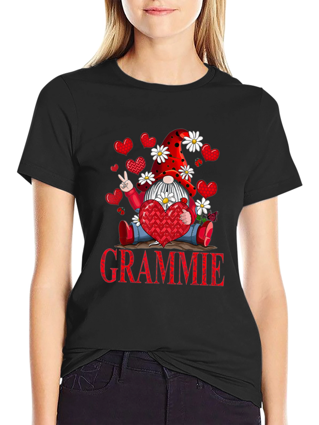 Grammie Valentines Day Gnome T-Shirt