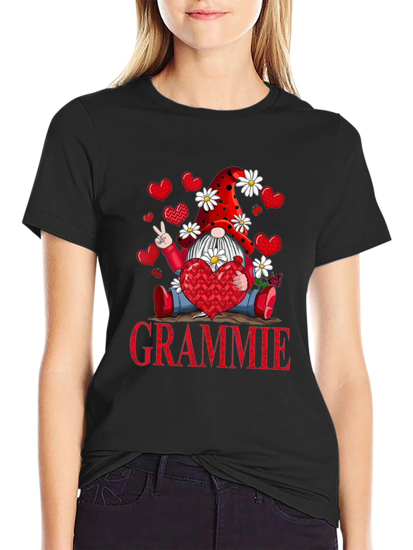 Grammie Valentines Day Gnome T-Shirt