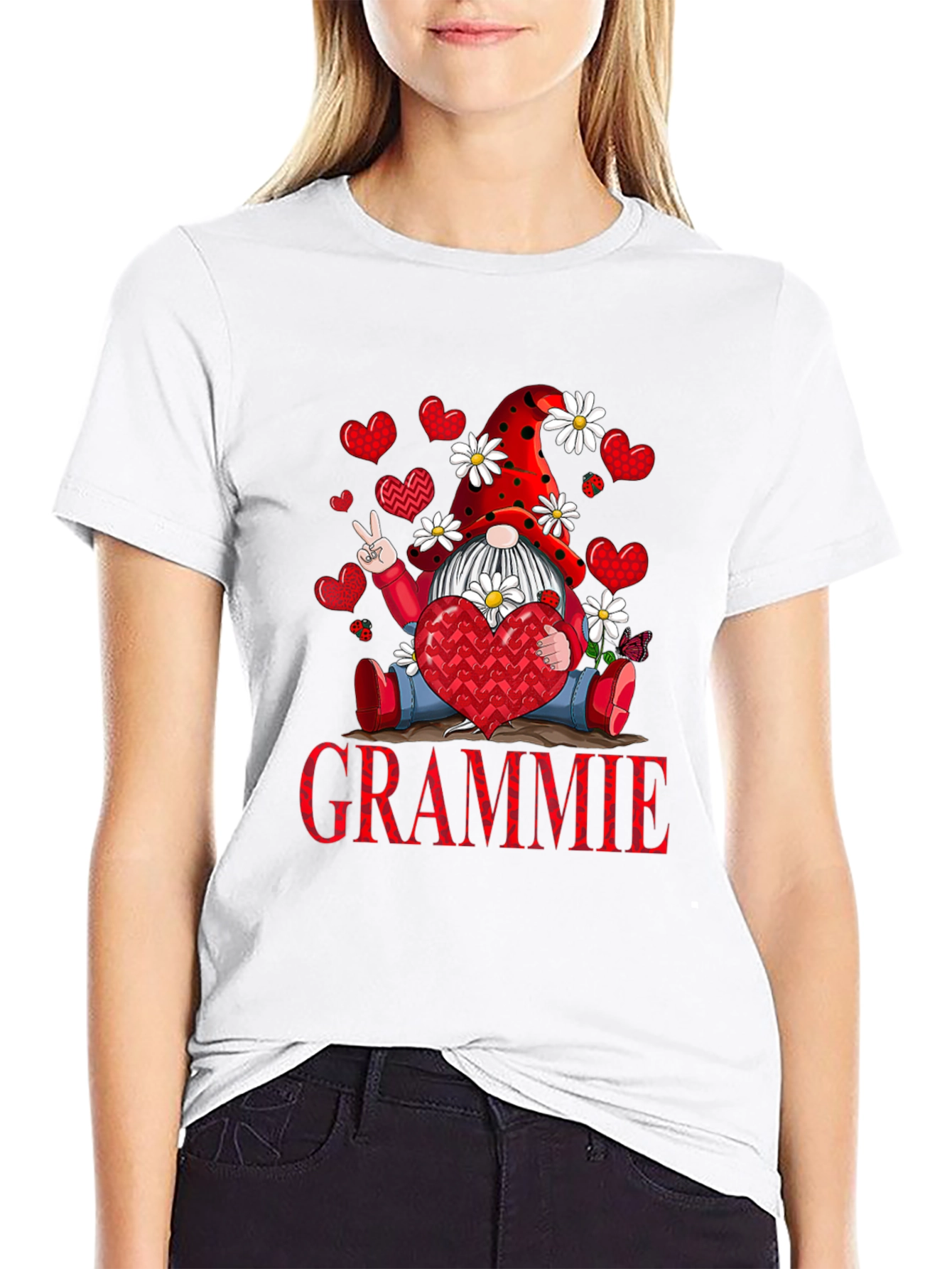 Grammie Valentines Day Gnome T-Shirt