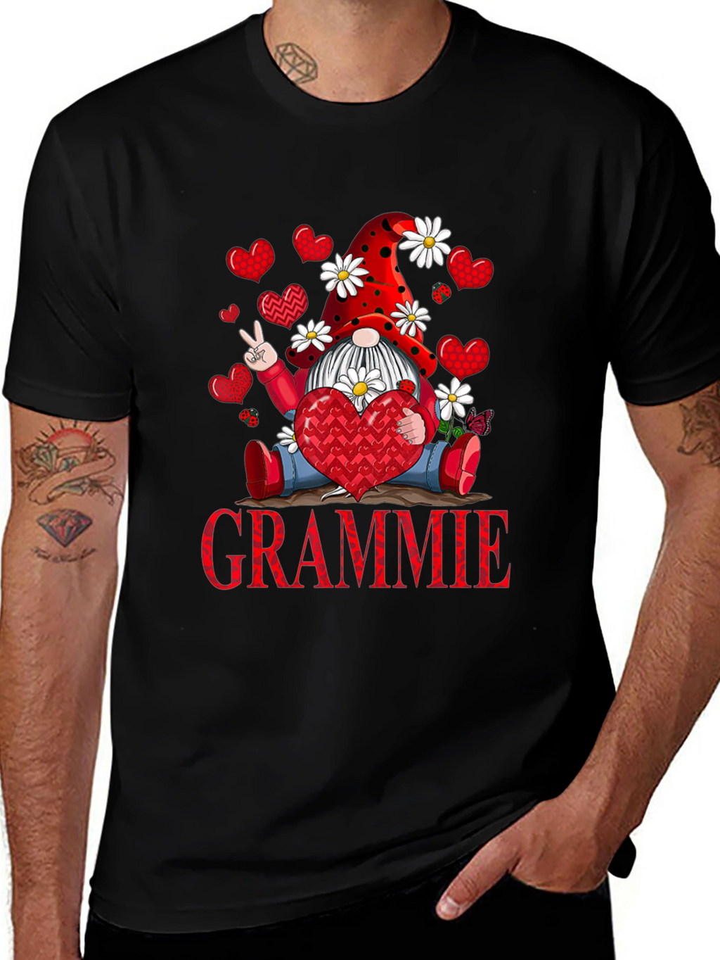 Grammie Valentines Day Gnome T-Shirt