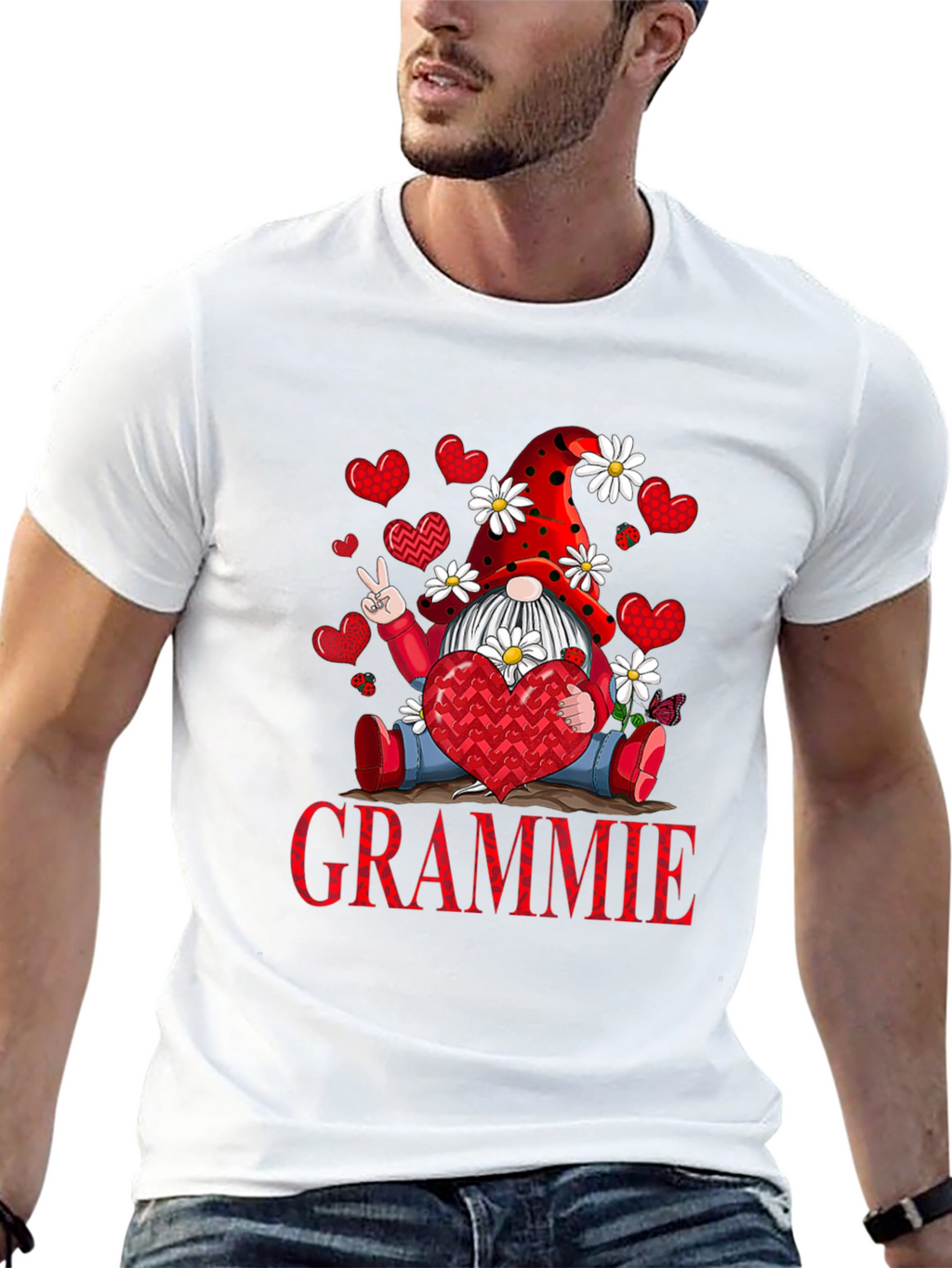 Grammie Valentines Day Gnome T-Shirt