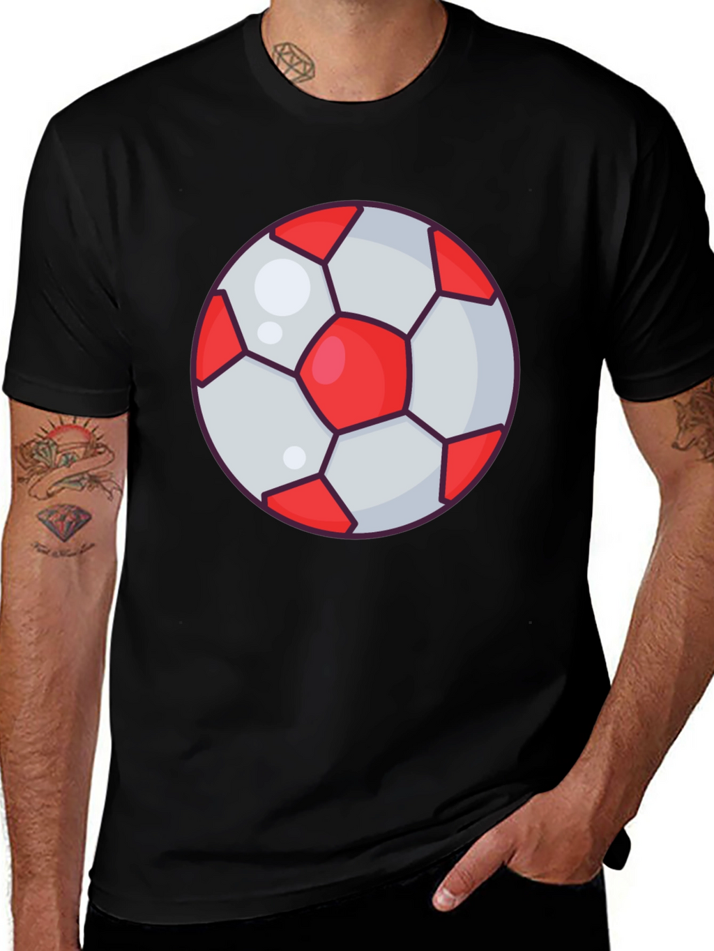 Soccer Ball Graphic Tee - Casual Style