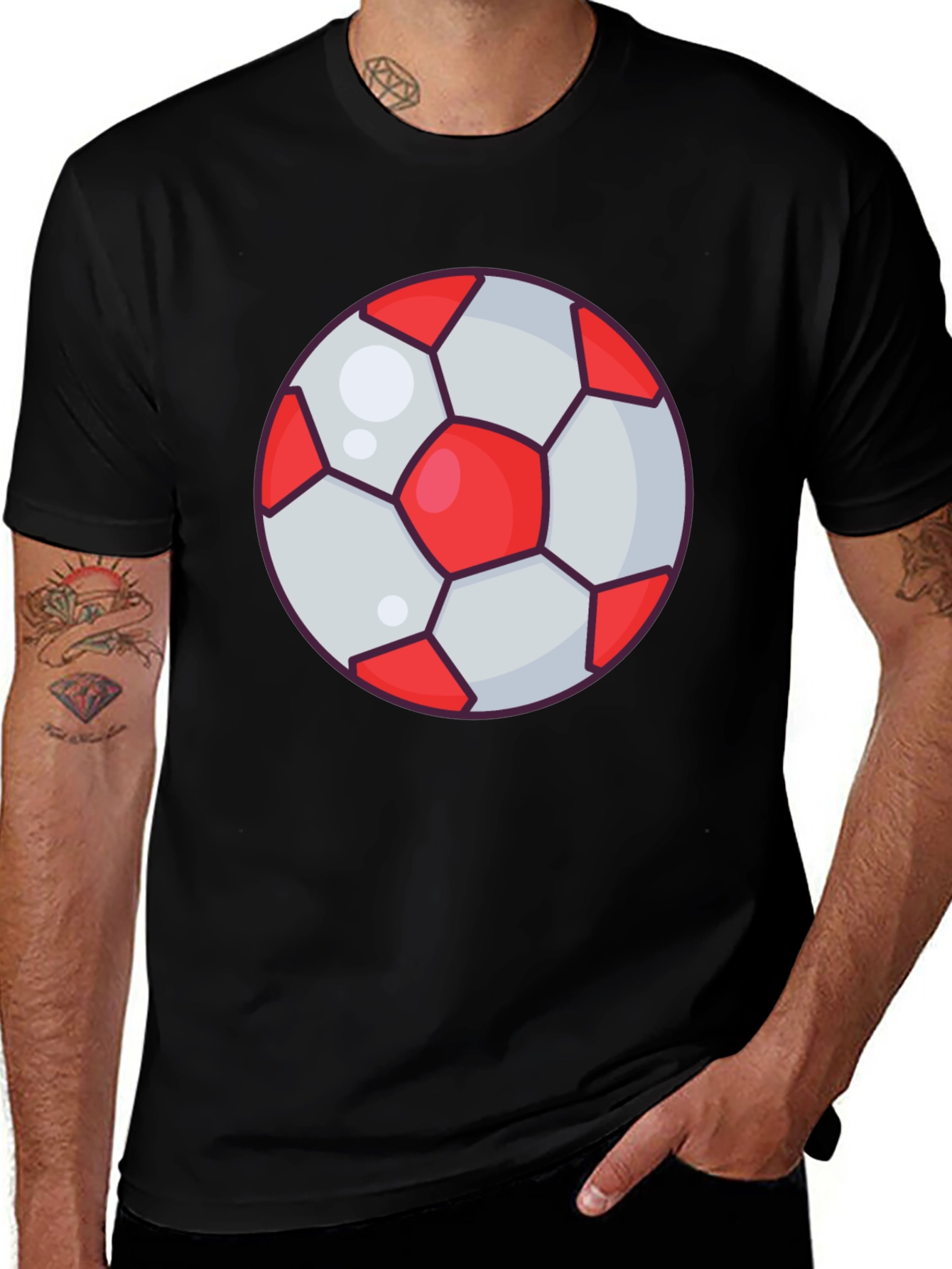 Soccer Ball Graphic Tee - Casual Style