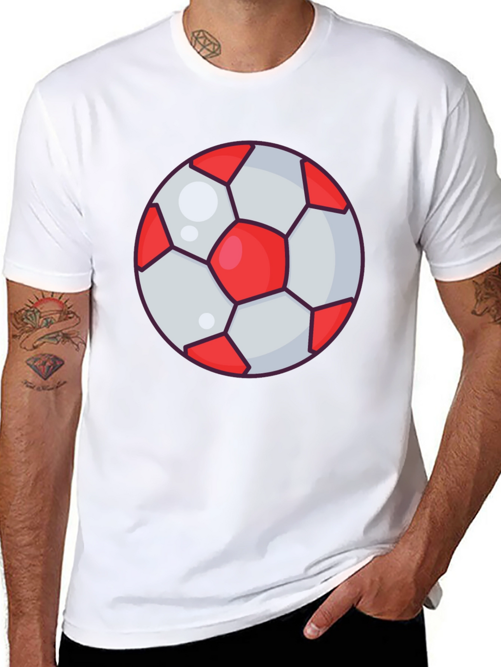 Soccer Ball Graphic Tee - Casual Style