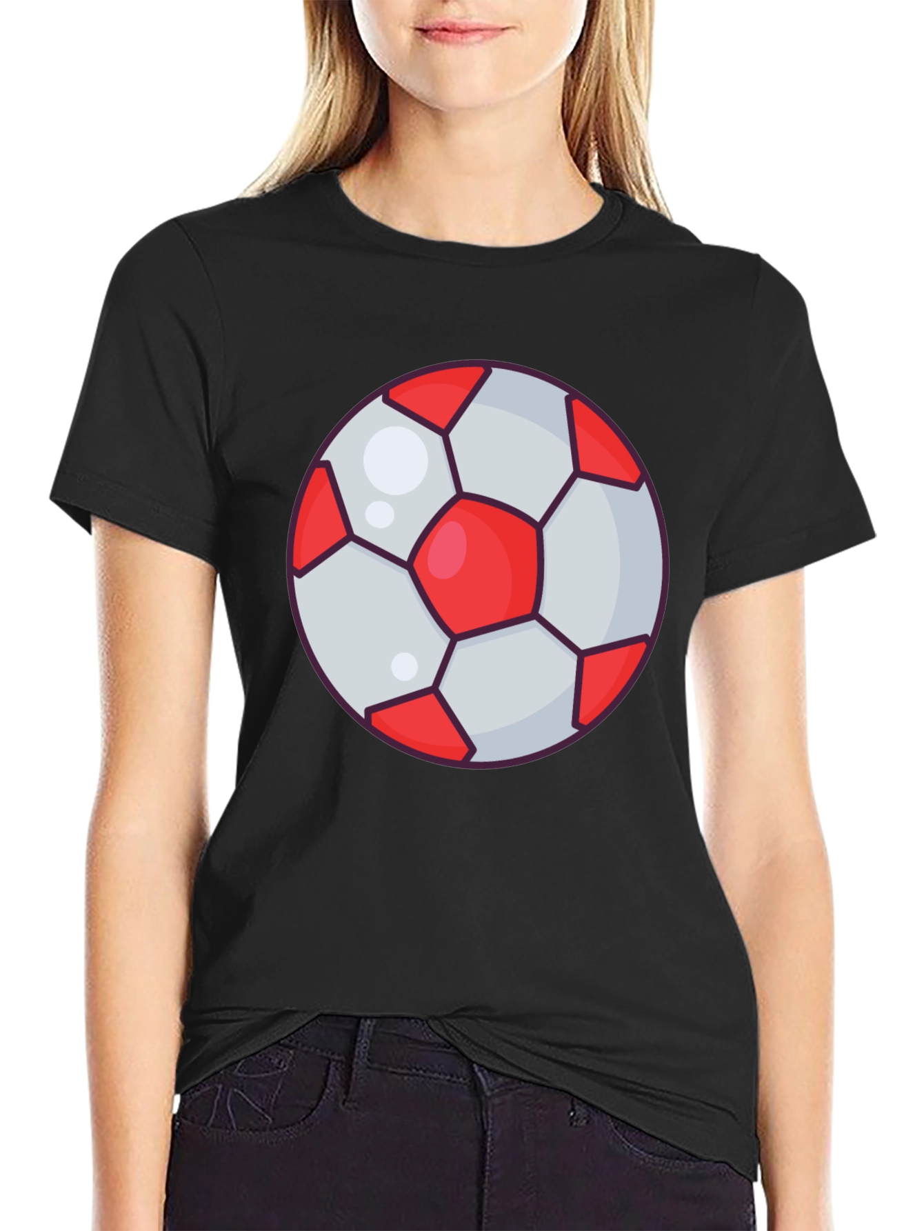 Soccer Ball Graphic Tee - Casual Style