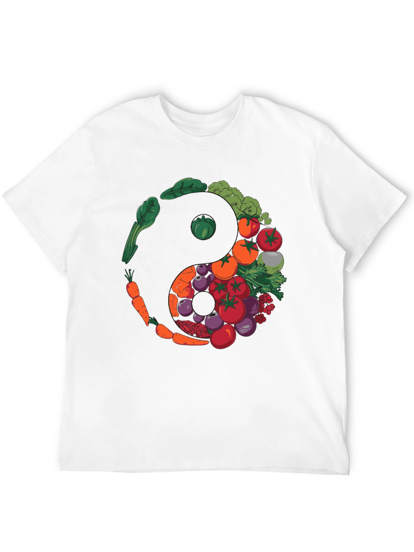 Yin Yang Vegetables Graphic T-Shirt