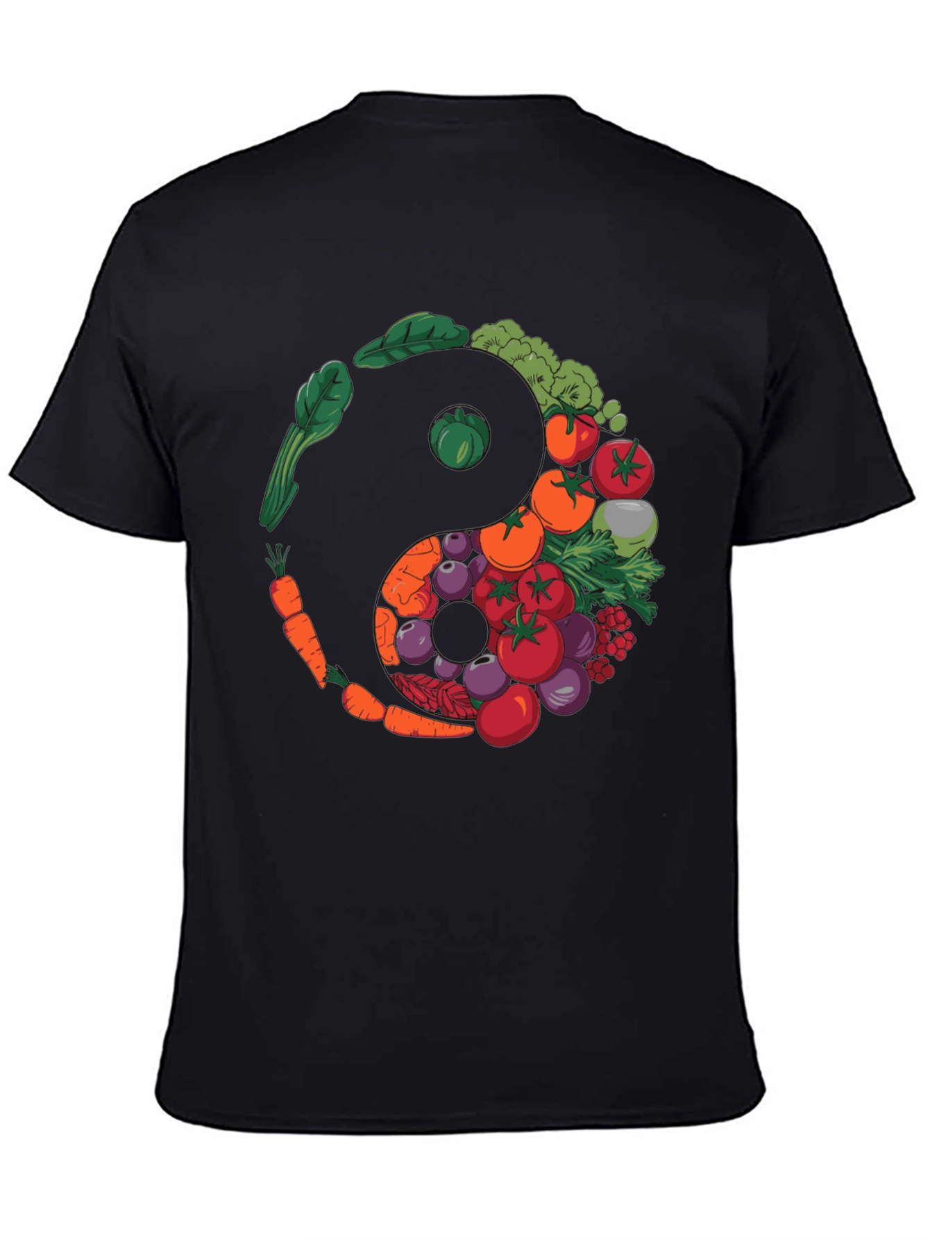 Yin Yang Vegetables Graphic T-Shirt