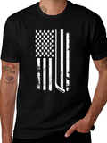 Hockey American Flag Graphic Tee