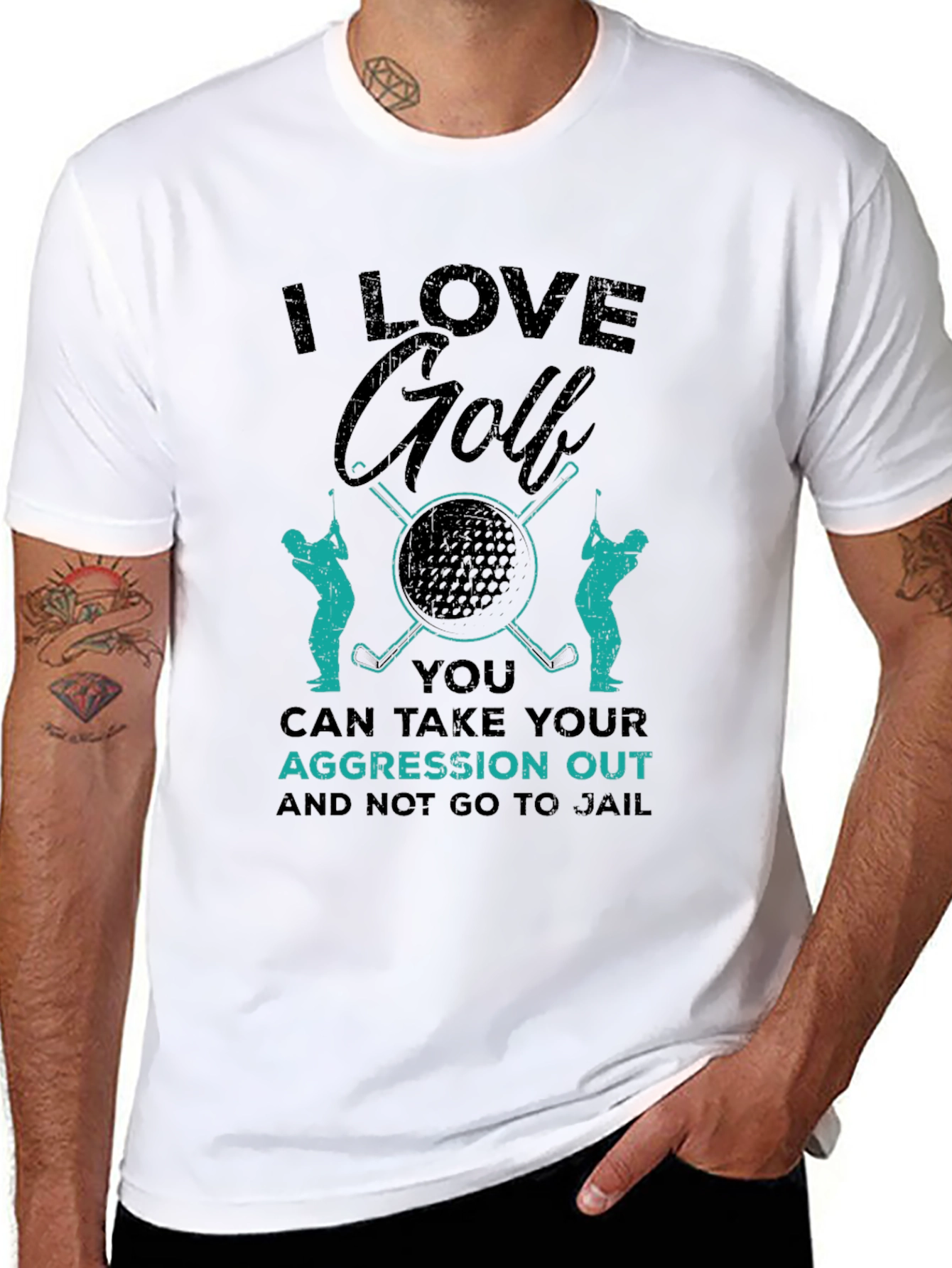 I Love Golf T-Shirt - Aggression Relief