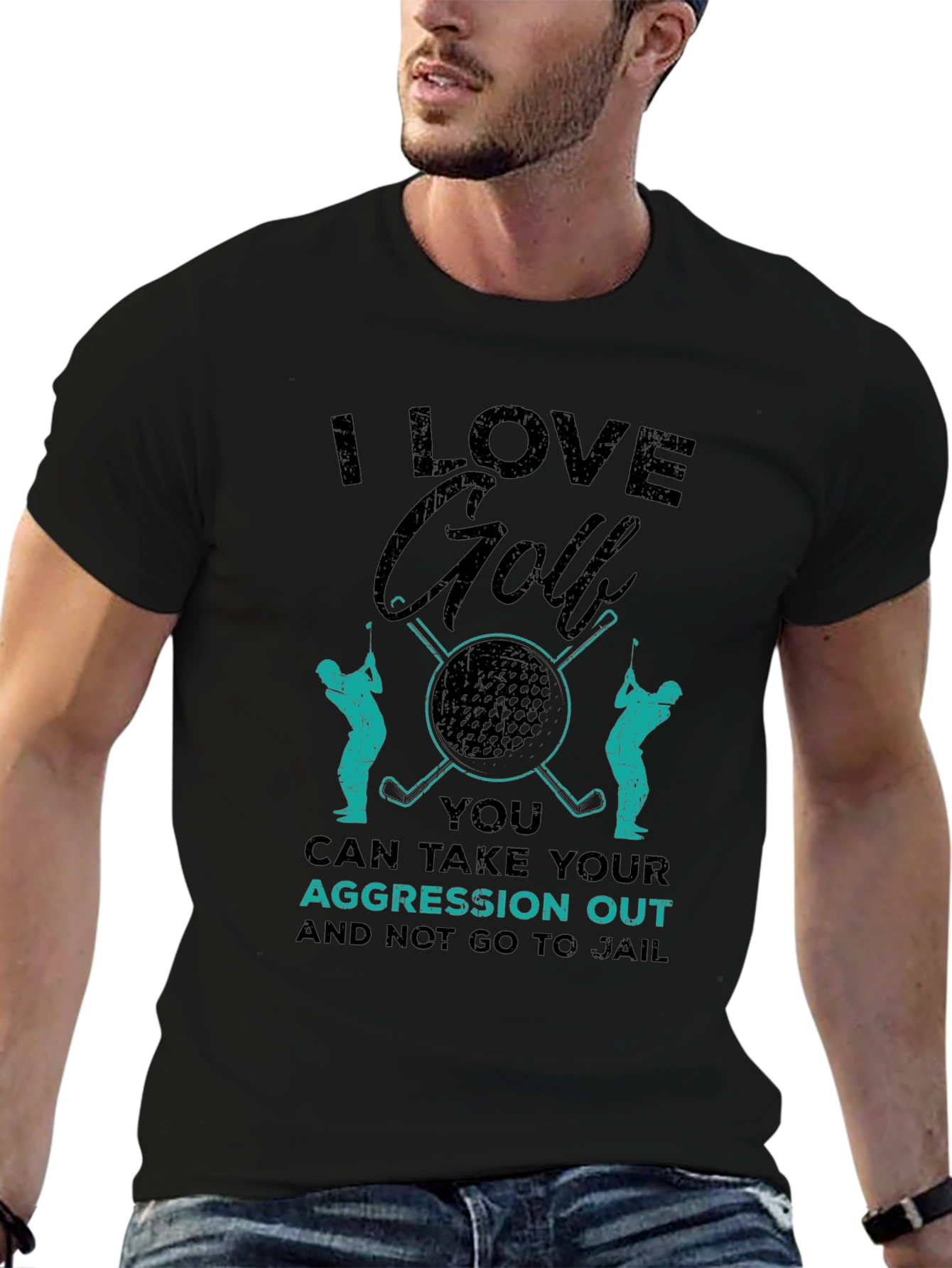 I Love Golf T-Shirt - Aggression Relief