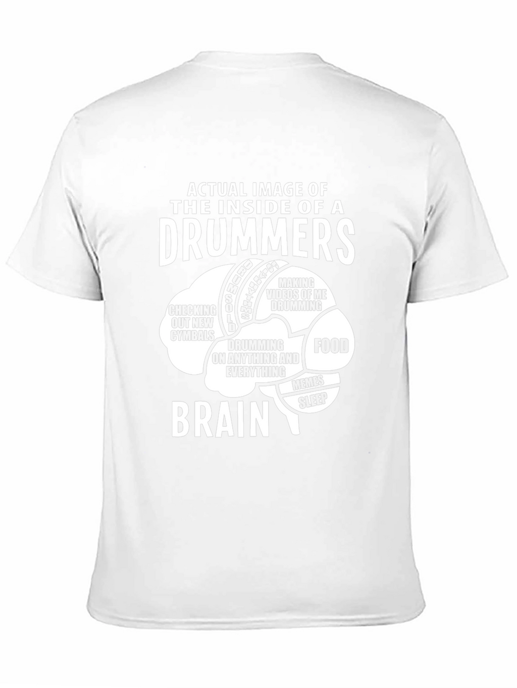 Drummer Brain T-Shirt - Funny Music Lover Tee