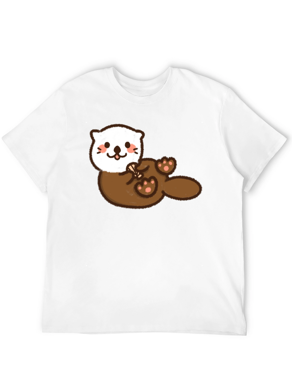 Cute Otter Graphic Tee - Soft Black Cotton