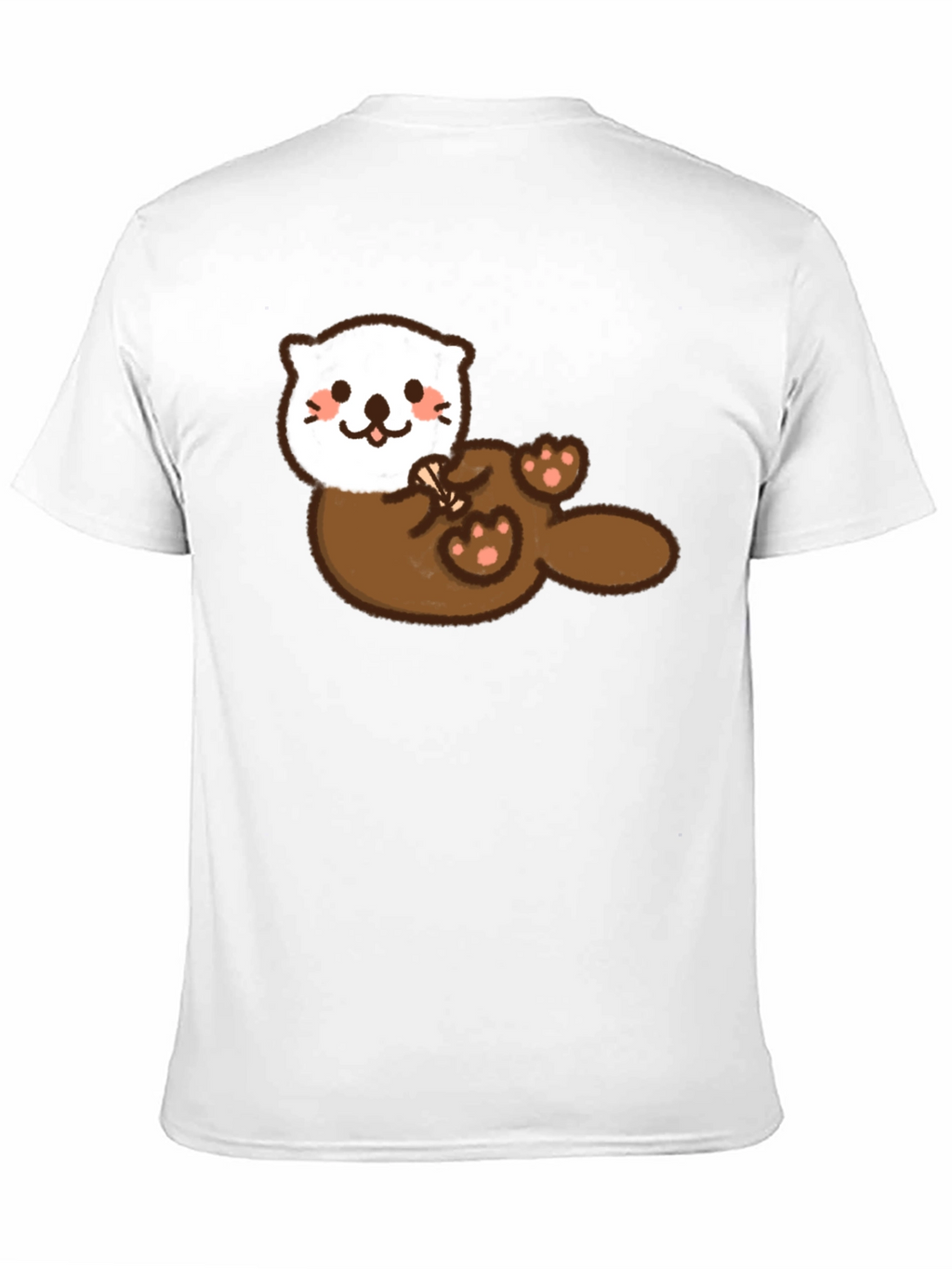 Cute Otter Graphic Tee - Soft Black Cotton