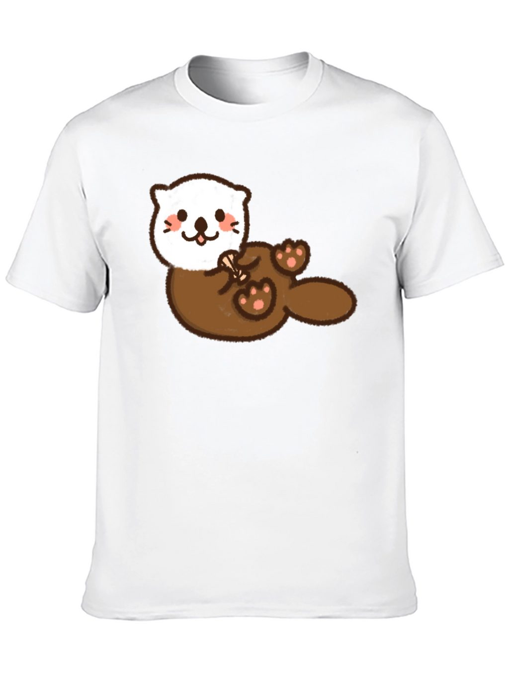 Cute Otter Graphic Tee - Soft Black Cotton